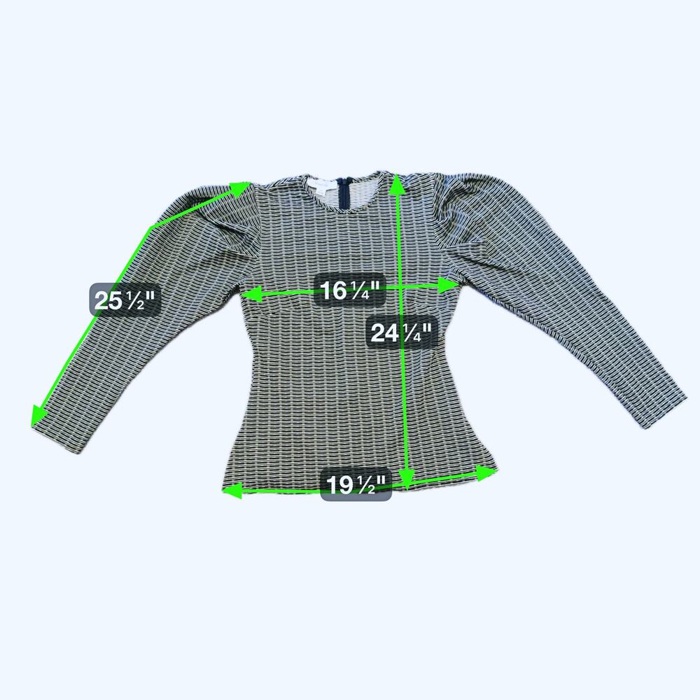 Beaufille Cursa Old Money Textured Knit Puff Sleeve Blouse Small Green Academia - Picture 12 of 12
